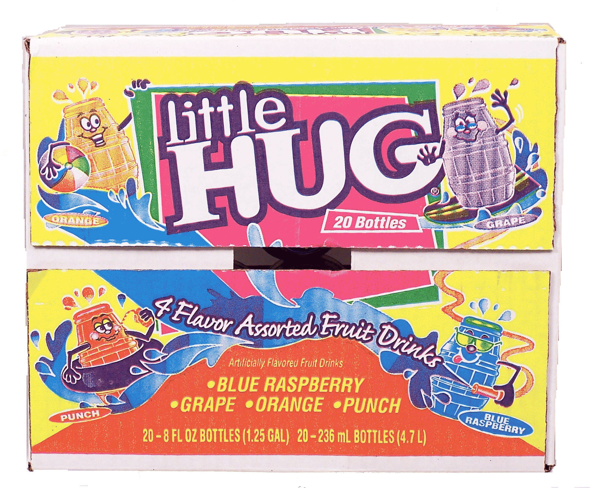 Little Hug  assorted flavored fruit drinks, blue raspberry, grape, orange, punch Full-Size Picture